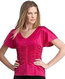 Calvin Klein Ruched Charmeuse Top