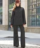 Calvin Klein Double-Breasted Swing Peacoat