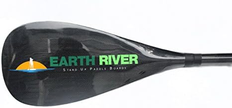 Earth River Carbon Fiber Adjustable Length SUP Paddle (Uncut Fixed Length) - Blade | Shaft | & Handle All Premium 3K Carbon Fiber