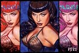 Bettie Page Pop Art, Colors Art Print Poster - 24x36 Poster Print, 36x24