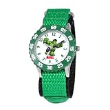 Marvel Comics Kids W000126 Hulk Stainless Steel Time Teacher Watch