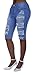 Ermonn Womens High Waist Washed Distressed Denim Shorts Plus Size