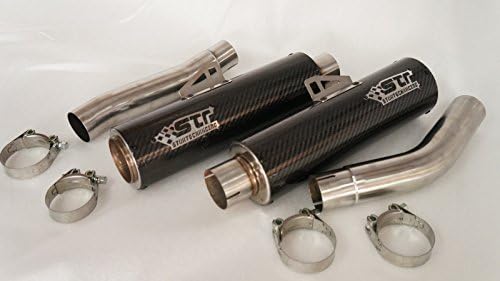 StorTechRacing Exhaust Pair ROUND Carbon Fiber YAMAHA YZF R1 2007-2008 Slip-On