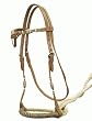 SHOWMAN Leather Bosal Hanger w/ Rawhide Bosal & Mecate