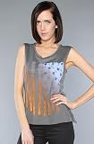 ONeill The Americana Muscle Tee in Gray,Tops (Sleeveless) for Women
