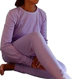 2 Piece Set Top and Bottom Ladies Ski Long Johns Thermal Underwear Lavender-S