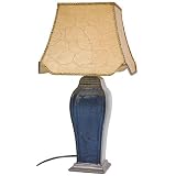 Eclectic Southwest D�cor - 28 Square Ceramic Table Lamp w Turquoise Glaze JCO-X3353 by Oriental Furniture