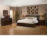 Pierce 5-pc King Bedroom Set Bed, 2 Nightstands, Dresser and Mirror