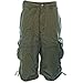 Molecule Men's Relaxed Fit Knee Hugger Green Cargo Shorts - Longer 3/4 Length Cargos | USA 31