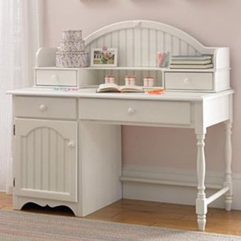 Hillsdale Westfield Wood Desk in Off White