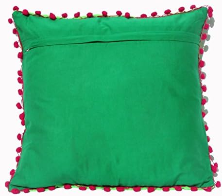Decorative Suzani Throw Pillow Case Cushion Cover with Aari Embroidery Work (18