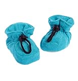 北欧デンマーク MELTON(メルトン) 高級 コーデュロイ【綿100%】 ブーティー アクアブルー 6か月 - 9か月 18-19