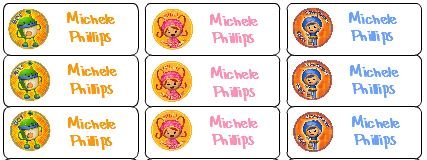 30 Personalized Waterproof Name Labels Team Umizoomi Labels Bot Geo Milli Name Labels Personalized Name Labels Personalized Tags Favor Tags Daycare Labels