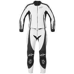 Alpinestars Stella Monza Women's 2-Piece Leather Road Race Motorcycle Race Suits - White/Black