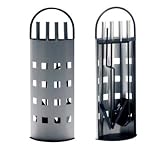 Serviteur de chemin�e en inox design quadrillage 5 accessoirespar Multicovers