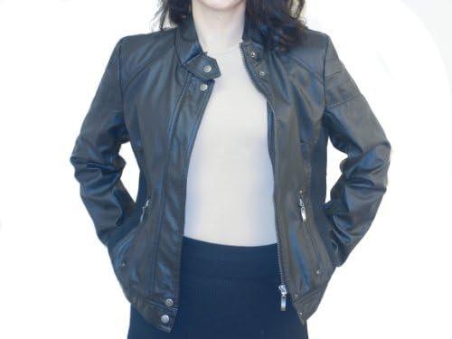 New Look Classic Faux Leather Jacket Large Black