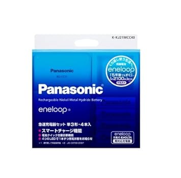 【クリックで詳細表示】パナソニック eneloop 急速充電器セット 単3形充電池 4本付き K-KJ21MCC40： 家電・カメラ