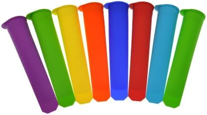 Multicolored Silicone Ice Pop Maker Molds, BPA Free Popsicle Molds - The Best Way to Make Healthy, Drip-Free Popsicles, Freeze Pops and Smoothie Pops - No Mess, Flexible, Durable, Easy to Clean (8 Color Assortment)