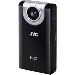 JVC GC-FM2BEU Full HD Pocket Camcorder (SD/SDHC/SDXC Slot, 5 MP, 4-fach digitaler Zoom, 7,6 cm (3 Zoll) Display) schwarz