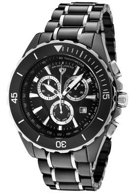 Men's Identity Chronograph Black Dial Black Ceramic/Stainless Steel