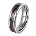 L-Ring 6MM Elegant Hunting Camouflage Tungsten Ring Step Edge Polished Wedding Band, Size 5-14