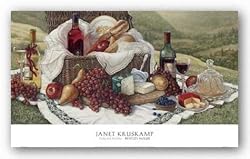 Tuscan Picnic by Janet Kruskamp 15"x30" Art Print Poster