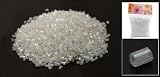 Rosallini Glittery White Plastic Mini 51g Pack Cross Stitch Beads