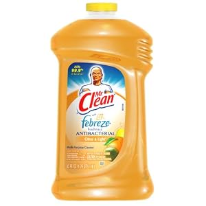 Mr. Clean with Febreze Freshness Citrus and Light Antibacterial Liquid  40-Fluid Ounces Bottles (Pack of 9)