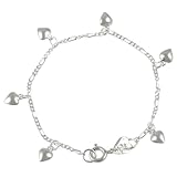 Sterling Silver Heart Charm Toddler Bracelet