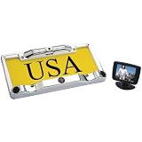 Boyo VTC433R Wireless 2.4 GHz Chrome License Plate Camera (Chrome)