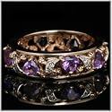 OldCities 14k Yellow Gold Amethyst & Diamond Estate Ring