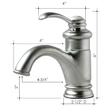 Bathroom Modern Contemporary Copper Tone Single Hole Installation Lavatory Sink Vanity Faucet 49
