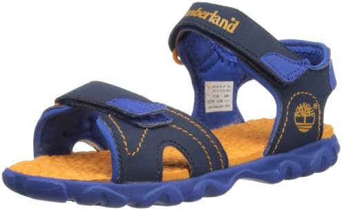 Timberland Splashtown 2 Strap Sandal (Toddler/Little Kid/Big Kid),Navy/Orange,9 M US Toddler
