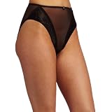 Carnival Womens High Cut Tux Stretch Bikini, Black, Medium