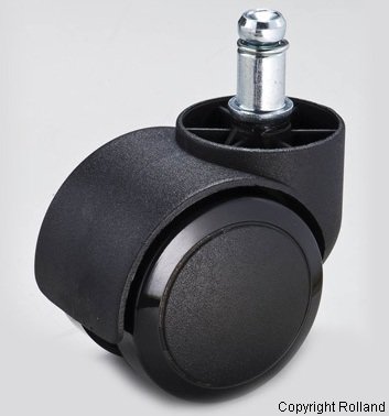 Rolland Office Chair Caster Wheel for Hardwood Floor - Stem Diameter: 11mm, Stem Length: 22mm - 5 Unit/Pack