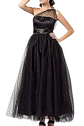 Polka Dot Print  One Shoulder Cocktail  Ball Gown Club Dress/Evening Dress/Prom Dress/Party Dress 