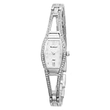Armitron Womens 753531MPSV NOW Swarovski? Crystal Accented Silver-Tone Bangle Bracelet Watch