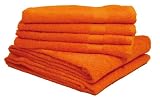 Kinzler H-08023 / 09 Frottier Handtuch-Set, 500 g/m², 6-teilig, orange