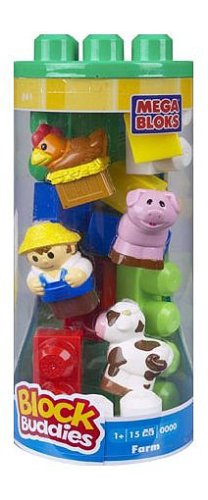 Childrens Toyshop  Toys : Mega Bloks Block Buddies Farm 15pc