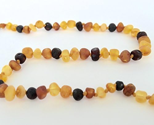 Pure Baltic Amber Teething Necklace by Little Willard (Mixed Raw) Color: Mixed Raw Model: (Newborn, Child, Infant)
