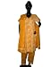 Indian Salwar Suit Hand Embroidered Yellow Cotton Women Dress Size Small