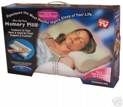 2 x Luxury Contour Orthopedic Memory Foam Pillows Pair by Serenity Visco