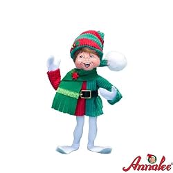 9" White Corduroy Elf By Annalee