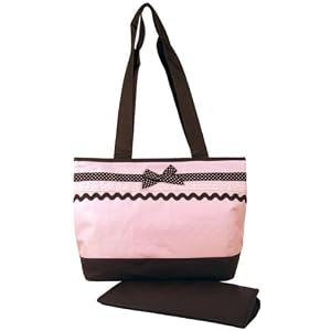 Buy Baby Essential Pink Polka Dots Ribbon Shoulder Diaper Bag by Baby Essentials