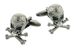 Malevolent Skull and Crossbone Cufflinks with Presentation Box