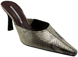 Donald J Pliner Megan Women's High Heel Mule Shrimp Metallic Pitone