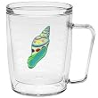 Caribbean Seashell 18 oz Insulated Coffee Mug, Clear