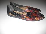 Brown Leather Criss Cross Huarache Flats. 80s the Leather Collection. Made in Brazil.