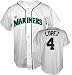 Jose Lopez White Majestic MLB Home Replica Seattle Mariners Jersey - XX-Large