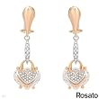 Rosato! Made in Italy Elegant Earrings With 13.35ctw Super Clean GH/VS Diamonds and Quartz Made of 18K Gold